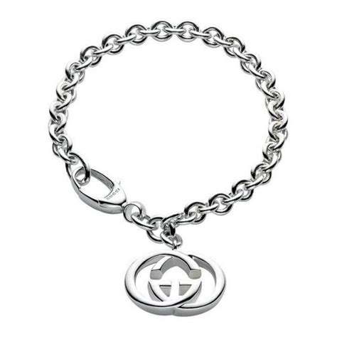 bracciale gucci britt|Gucci Britt Double G Charm Bracelet in Sterling Silver.